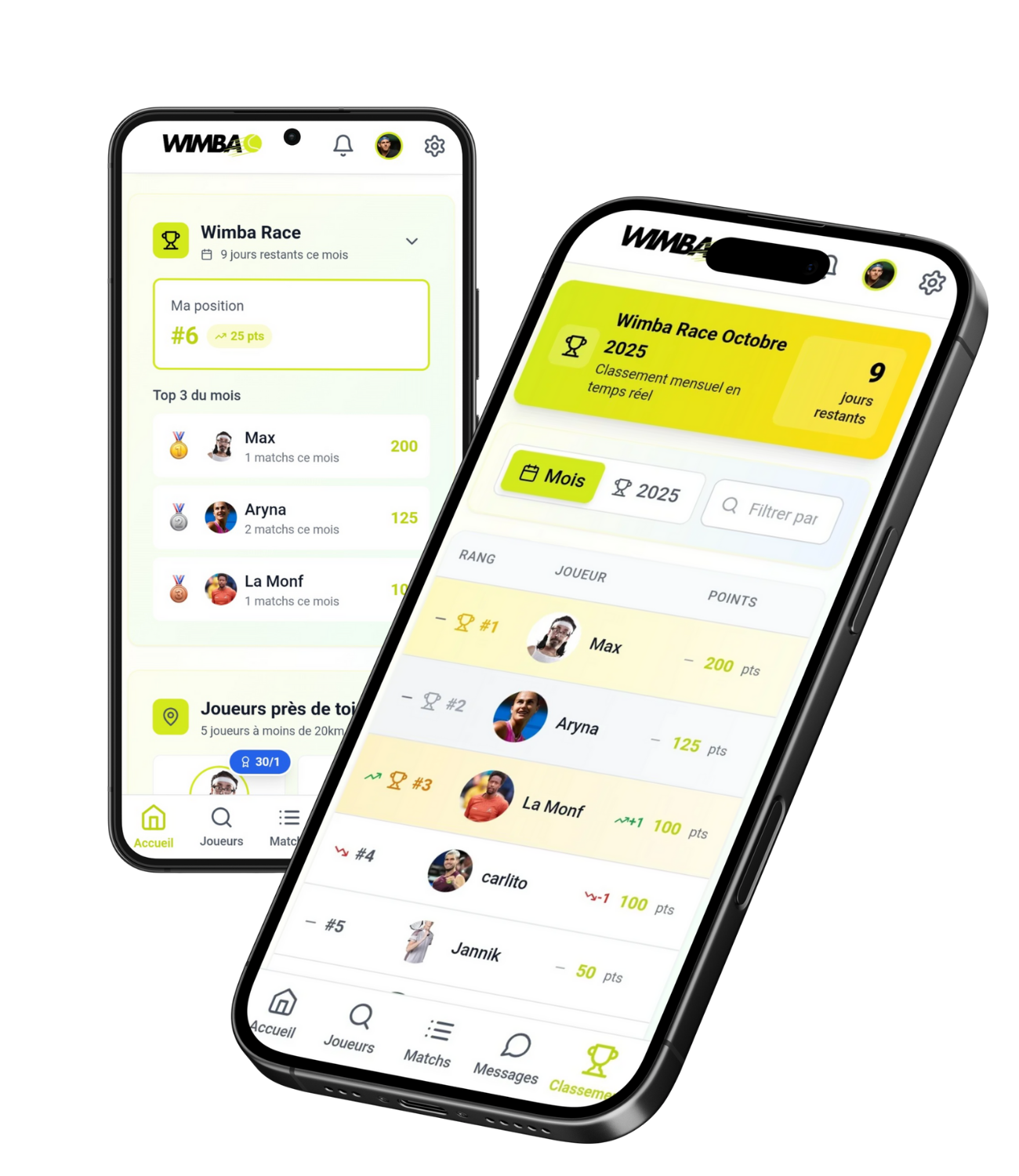 Interface de l'application Wimba